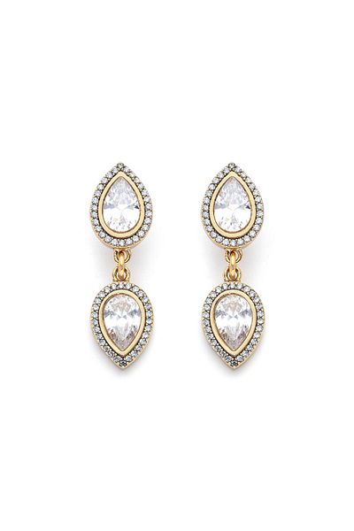 Mon Reve Starlit Grace Drop Zircon Stone Pierced Earrings