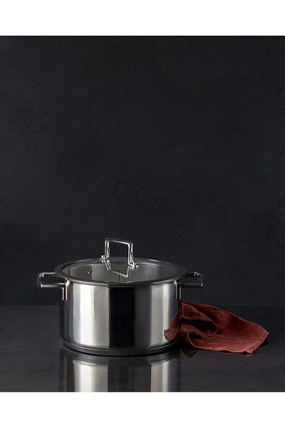 Madame Coco Elena Deep Pot - Steel - 22 cm