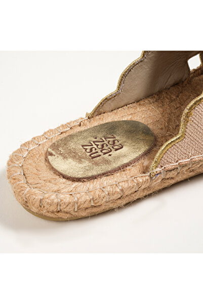 Zsa Zsa Zsu Florya Jüt Terlik 37-40 Ekru - Gold