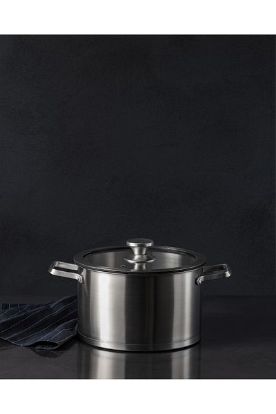 Madame Coco Raye Deep Pot - Steel - 24 cm