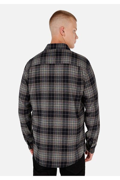 Colin's Regular Fit Button Collar Plaid Men's Green Long Sleeve Shirt