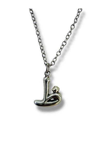 Herşey Nota Arabic Zı (ظ) Letter Necklace – Meaningful Jewelry with Zamak Plated 60 cm Chain