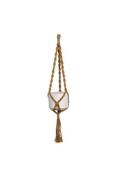 OEM Brown Macrame Hanging Flower Pot Holder 74 cm