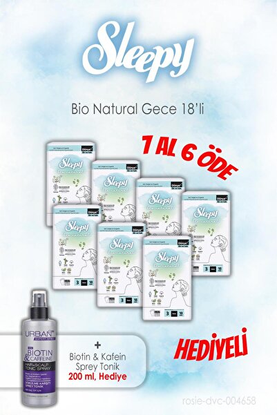 Sleepy عبوة من 18 قطعة من سليبي بيو ناتشورال نايت اشتر 7 واحصل على 6 و200 مل من تونيك هدية