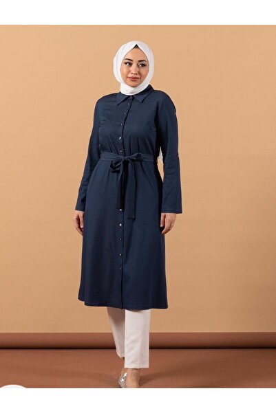 Stilife 25Y2306 TUNİK DÜĞMELİ BEL KUŞAKLI LACI