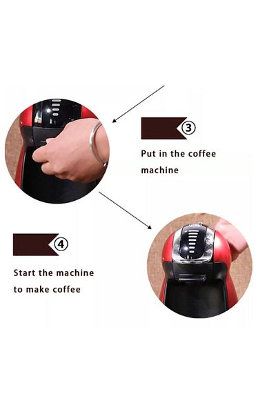 motor starter Set of 3 coffee capsules, reusable, refillable, Dolce Gusto compatible, white