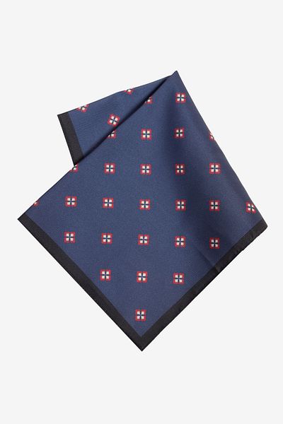 ALTINYILDIZ CLASSICS Men's Navy Blue Patterned Handkerchief