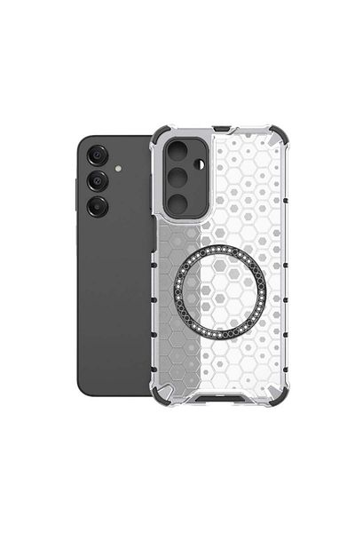 SKYDDAR INNOVATION Case for Samsung Galaxy A16 4G / Galaxy A16 5G, HoneyComb Shield MagSafe, White, sticker set