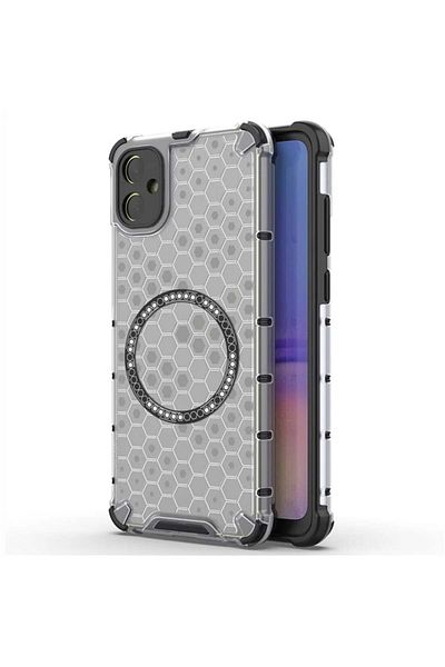 SKYDDAR INNOVATION Case For Samsung Galaxy A05, Honeycomb Shield Magsafe, White, Sticker Set