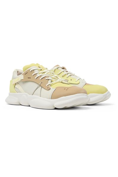 CAMPER Women's Color-Block Sneakers With Hook And Loop Straps, Soft Organic Sole, Twins.