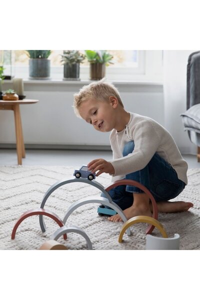Little Dutch Wooden Stackable Toy, Rainbow, Pure & Nature