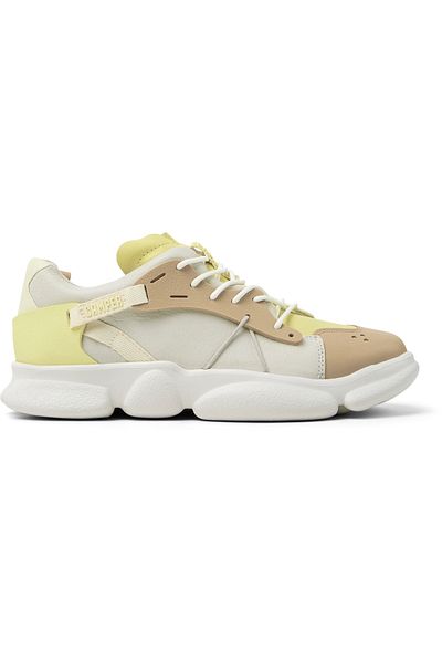 CAMPER Women's Color-Block Sneakers With Hook And Loop Straps, Soft Organic Sole, Twins.