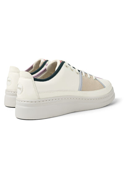 CAMPER Women's White Lace-Up Sneakers - Soft Sole, Color Block Design for Everyday Comfort Twins