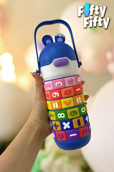 Vagonlife 430 ml Steel Thermos with Straw and Strap Water Bottle That Makes You Love Mathematics