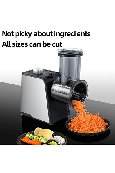 ET-LIFE 5 in 1 Electric Vegetable Slicer, 300W Electric Grater, Electric Grater for Vegetables, for Kitchen