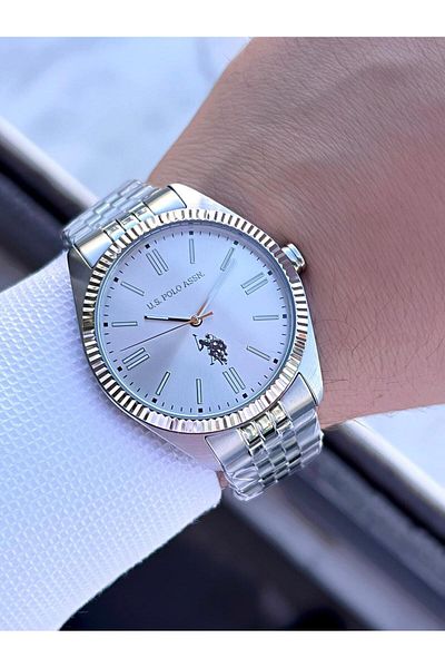 U.S. Polo Assn. U.S.Polo Assn Steel Case and Cord 2 Years Guarantee 3 Atm Water Resistant Men Wristwatch Fs1096.01