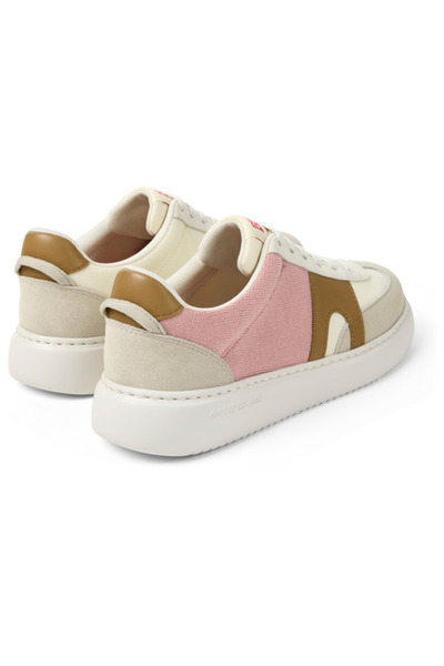 CAMPER Women's White-Pink Casual Sneakers with Hook And Loop Details RunnerK21