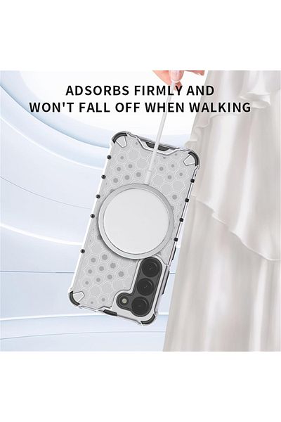 SKYDDAR INNOVATION Case For Samsung Galaxy A36 5g, Honeycomb Shield Magsafe, White, Sticker Set