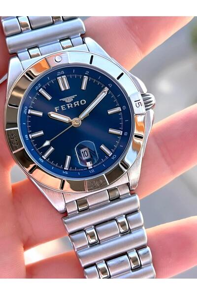 FERRO Steel Cord Engagement and Groom Watch 2 Years Warranty 3 Atm Water Resistant Men Wristwatch 43017A2