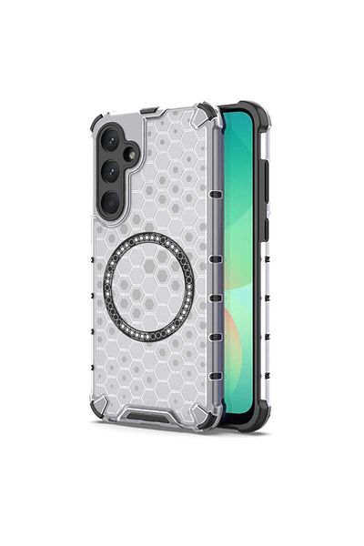 SKYDDAR INNOVATION Case For Samsung Galaxy A26 5g, Honeycomb Shield Magsafe, White, Sticker Set