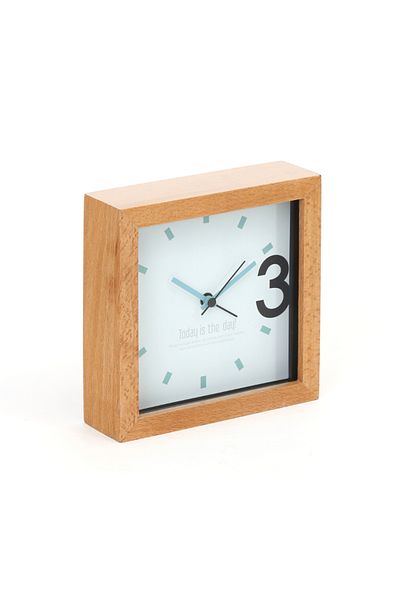 Platinet Platinet table clock with alarm, PZAPR, wood