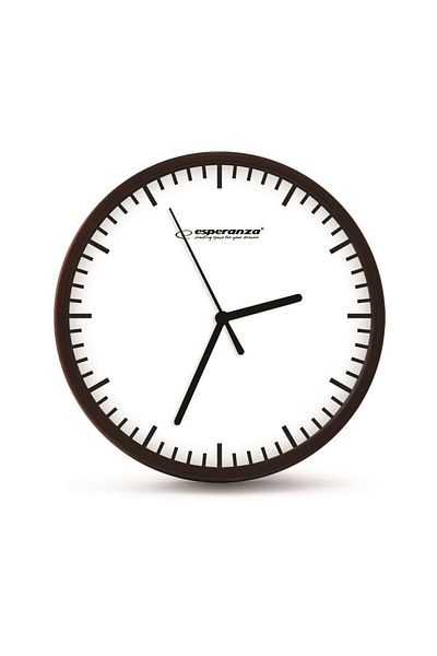 ESPERANZA Evia wall clock with decorative look, 20x3.4 cm, brown