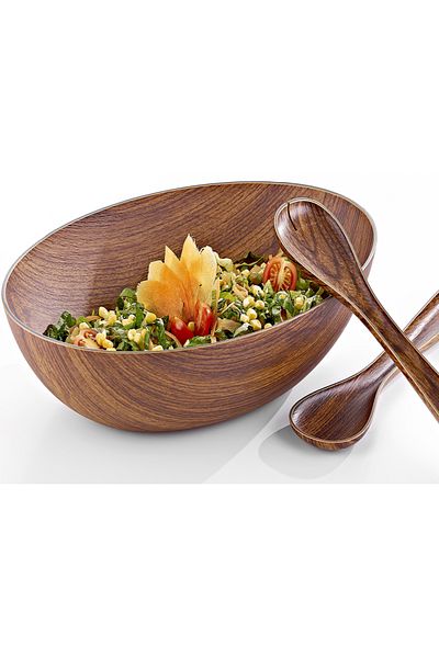 Evelin Antibacterial polystyrene salad serving set