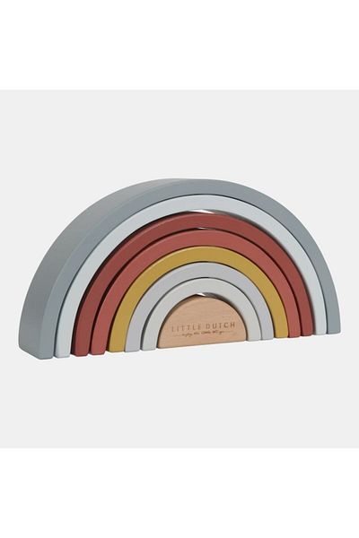 Little Dutch Wooden Stackable Toy, Rainbow, Pure & Nature