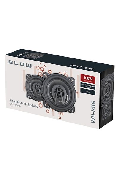 Blow Set of 2 Car Speakers 2-Way Blow WH-1416, Power 100W, Diameter 10cm