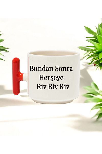 BB TRADE After This, Everything Else with Rivriv Design Red t Handle Ceramic Printed Mug 250 ml