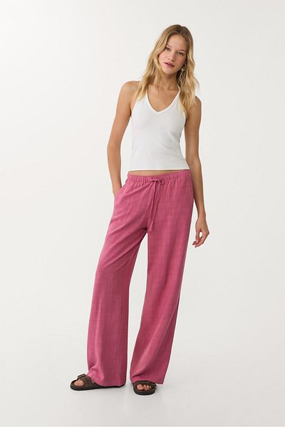 Stradivarius Flowing linen blend trousers