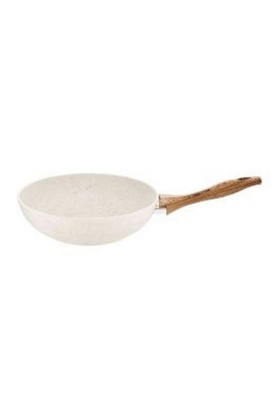 Homelux Wok Pan Aluminum, Stone Effect Coating, 26 cm