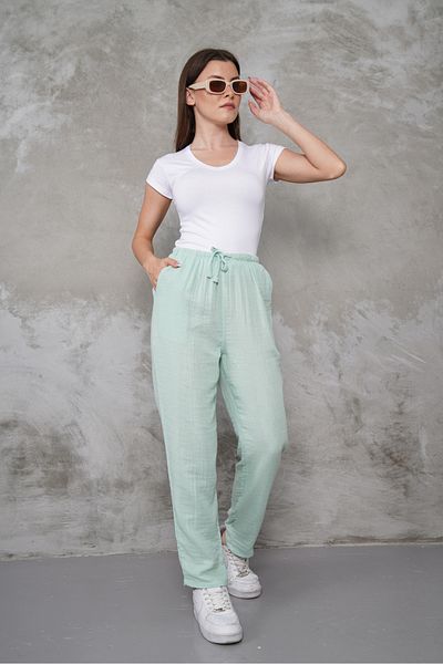 macharel jeans Muslin Straight Leg Pocket Trousers