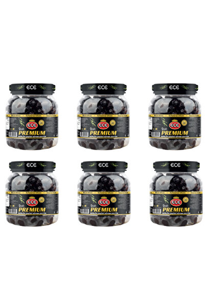 Ece GEMLİK PREMIUM SİYAH ZEYTİN 1500 CC 6 ADET (6 KG)