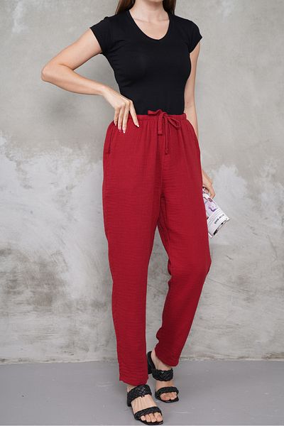 macharel jeans Muslin Straight Leg Pocket Trousers