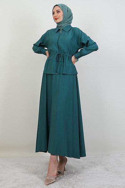 giz astore Zippered Skirt Suit Petrol