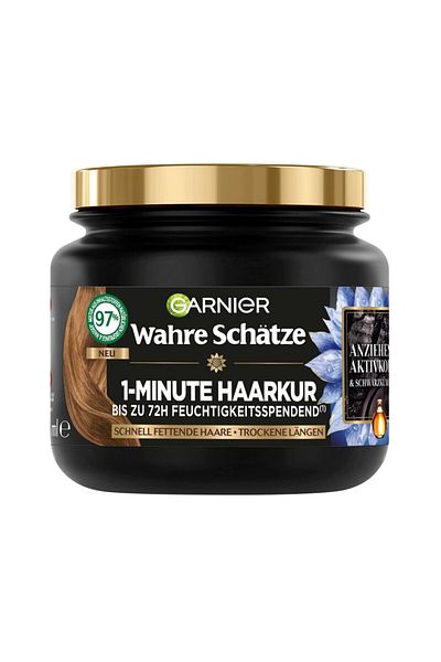 Garnier Hair mask, Garnier, Activated charcoal, For dry hair, Black, 340ml