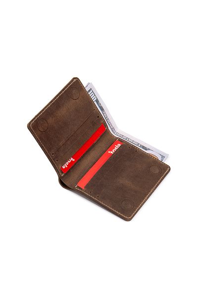 Niki Leather Πορτοφόλι Fargo από γνήσιο δέρμα με θήκη για κάρτα και κλείσιμο με μαγνήτη