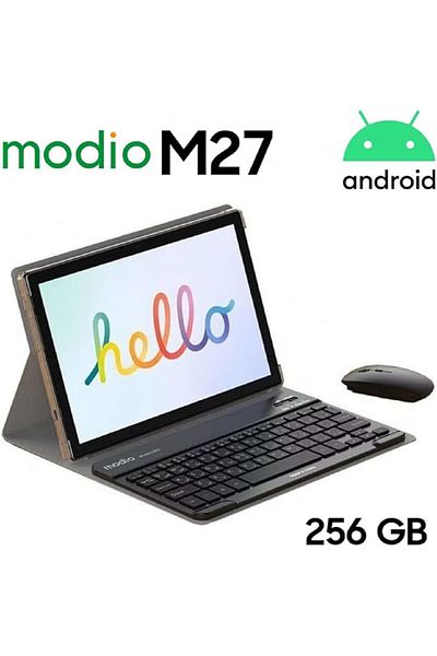 Generic Modio M27 Kids Tablet 10.1 Inch, 8GB RAM, 256GB, Dual SIM, 5G Wi-Fi, Bluetooth Keyboard - Gold