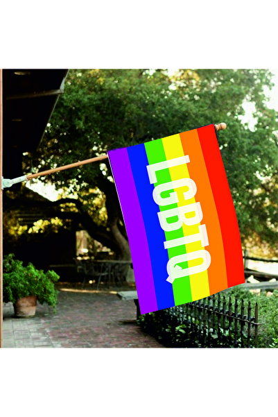 Store LGBTQ+ Yazılı Gökkuşağı Pride Bayrağı Raşel 70x105