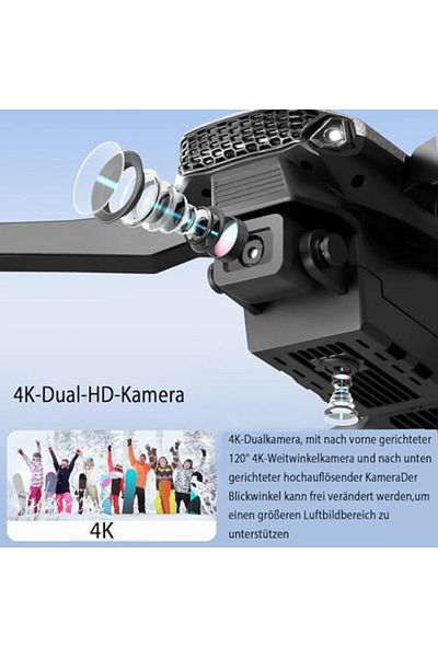 Cesiro Drone with 4K camera, drone for beginners, drone for kids, RC quadcopter with 2 batteries, go