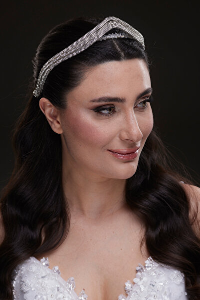 Hayalperest boncuk Modern Cross Braid Look Bridal Hair Band