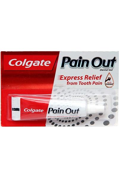 Colgate Pain Out Dental Gel - Express Relief from Tooth Pain - Ayurvedic Medicine with Clove Oil - J