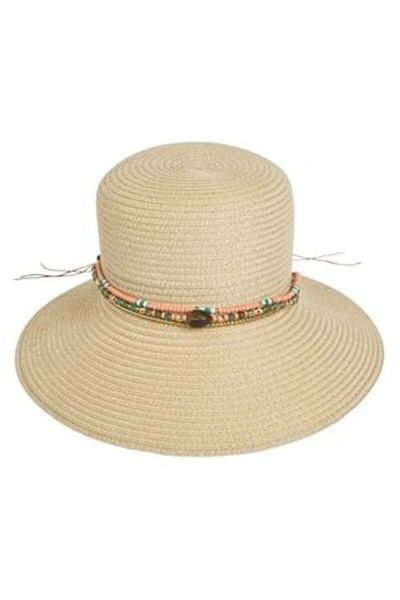 OEM Natural Color Hat with Beads for Women