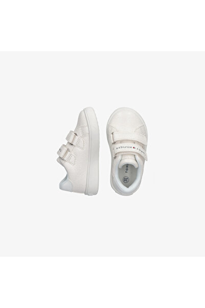 Tommy Hilfiger Flag Velcro Bebek Bej Spor Ayakkabı