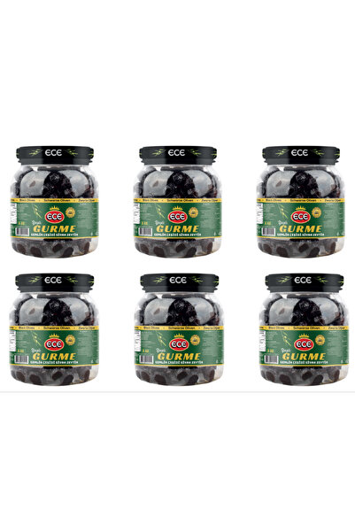 Ece GEMLİK GURME SİYAH ZEYTİN 1500 CC 6 ADET (6 KG)