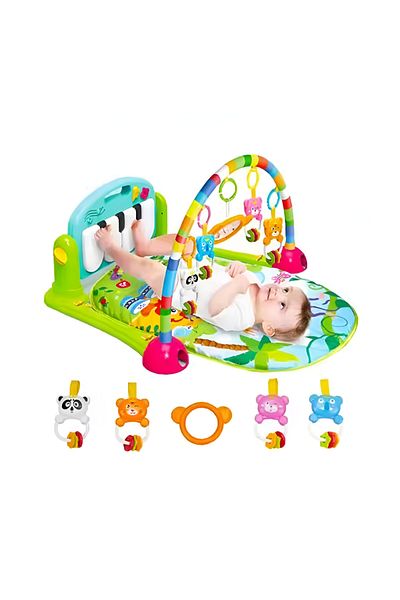 rexa Multifunction Baby Piano Fitness Rack – Interactive Play Gym with Music, Lights & Toys