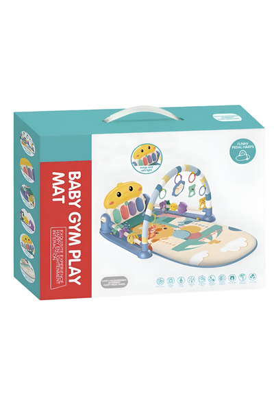 rexa سجادة لعب رياضية للأطفال - سجادة أنشطة ناعمة مع ألعاب معلقة لحديثي الولا...