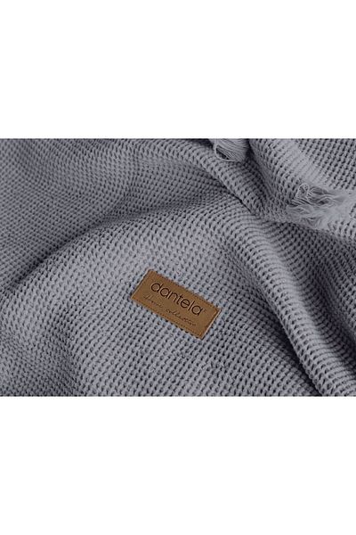 Dantela Plume Pompom Bedspread - Light Gray