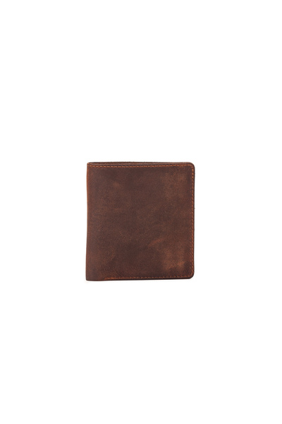 Niki Leather Fargo Genuine Real Leather Brown Wallet with Coin Compartment Card Holder and Magnet Closure